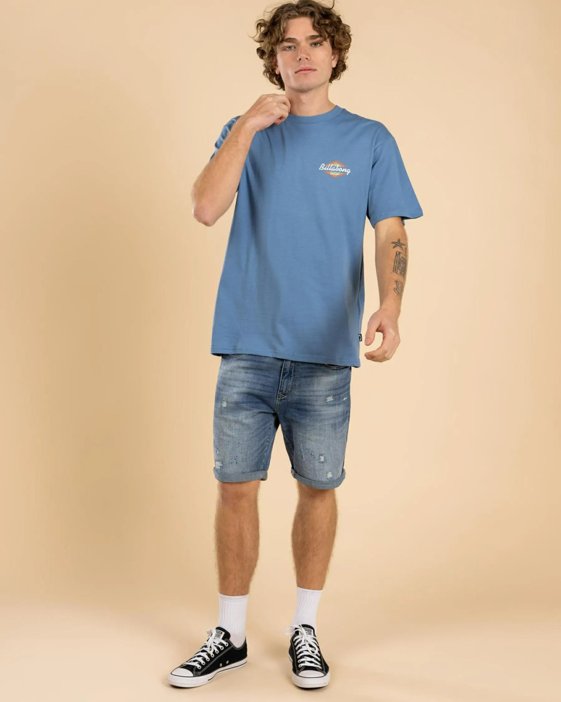Tops & T-Shirts*Billabong Walled Regular T-Shirt Carolina Blue