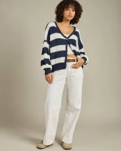 Knitwear|Jackets & Coats*Thanne Walter Knit Cardigan Navy Stripe