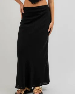 Hot Ward Maxi Skirt Women Linen Blend|Bottoms