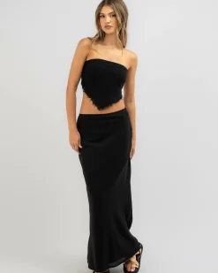 Hot Ward Maxi Skirt Women Linen Blend|Bottoms