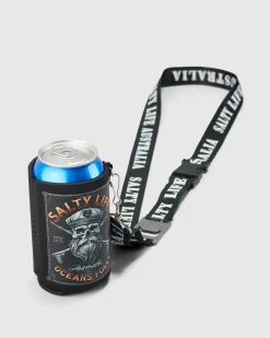 Beach Accessories & Towels*Salty Life Warhead Lanyard Stubby Cooler Black