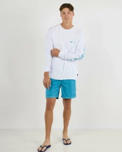 Tops & T-Shirts*Quiksilver Warp Drive Long Sleeve T-Shirt White