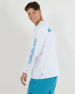 Tops & T-Shirts*Quiksilver Warp Drive Long Sleeve T-Shirt White