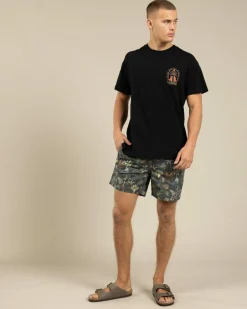Board Shorts|Shorts & Bottoms*Jacks Wasteland Elastic Waist Shorts Charcoal