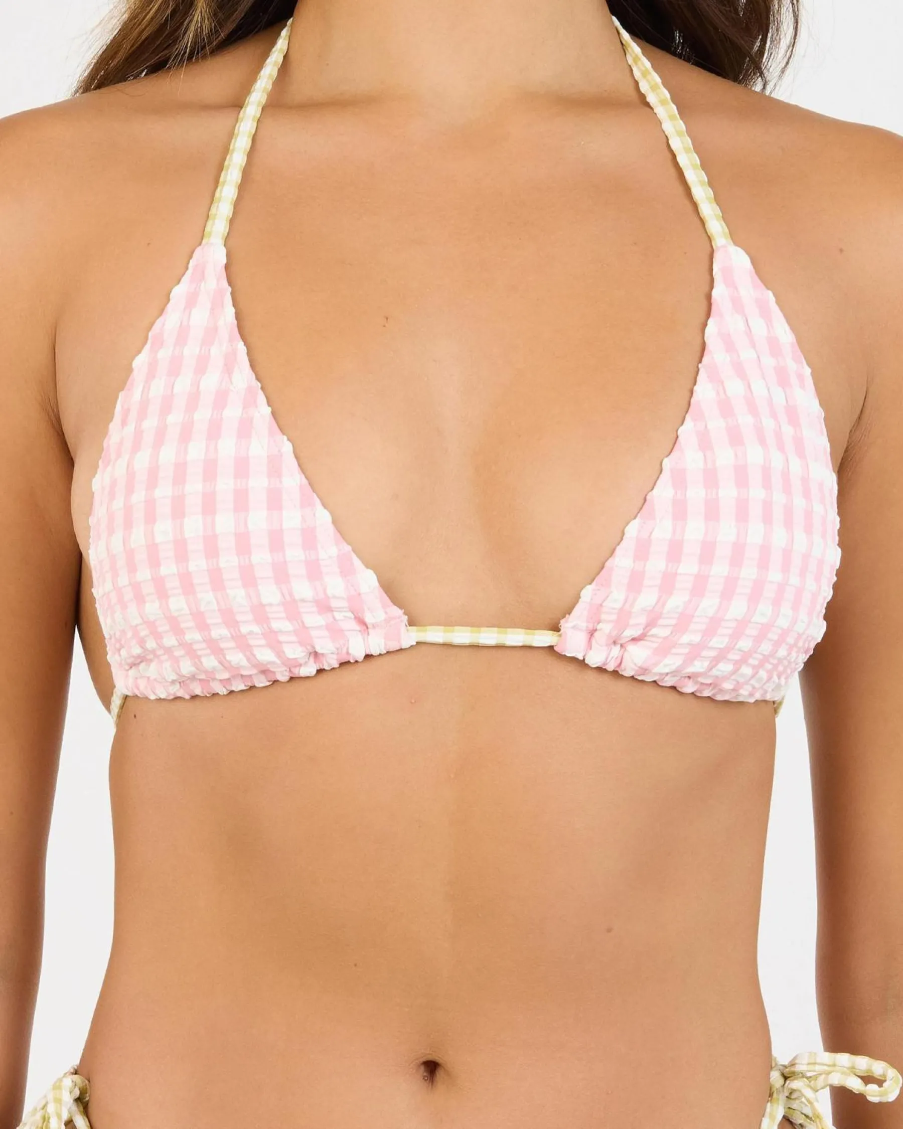 Best Wave Check Remi Triangle Bikini Top Women Bikinis