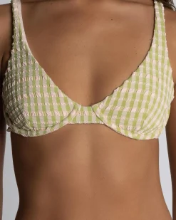 Bikinis*Billabong Wave Check Ruby Bralette Bikini Top Celery