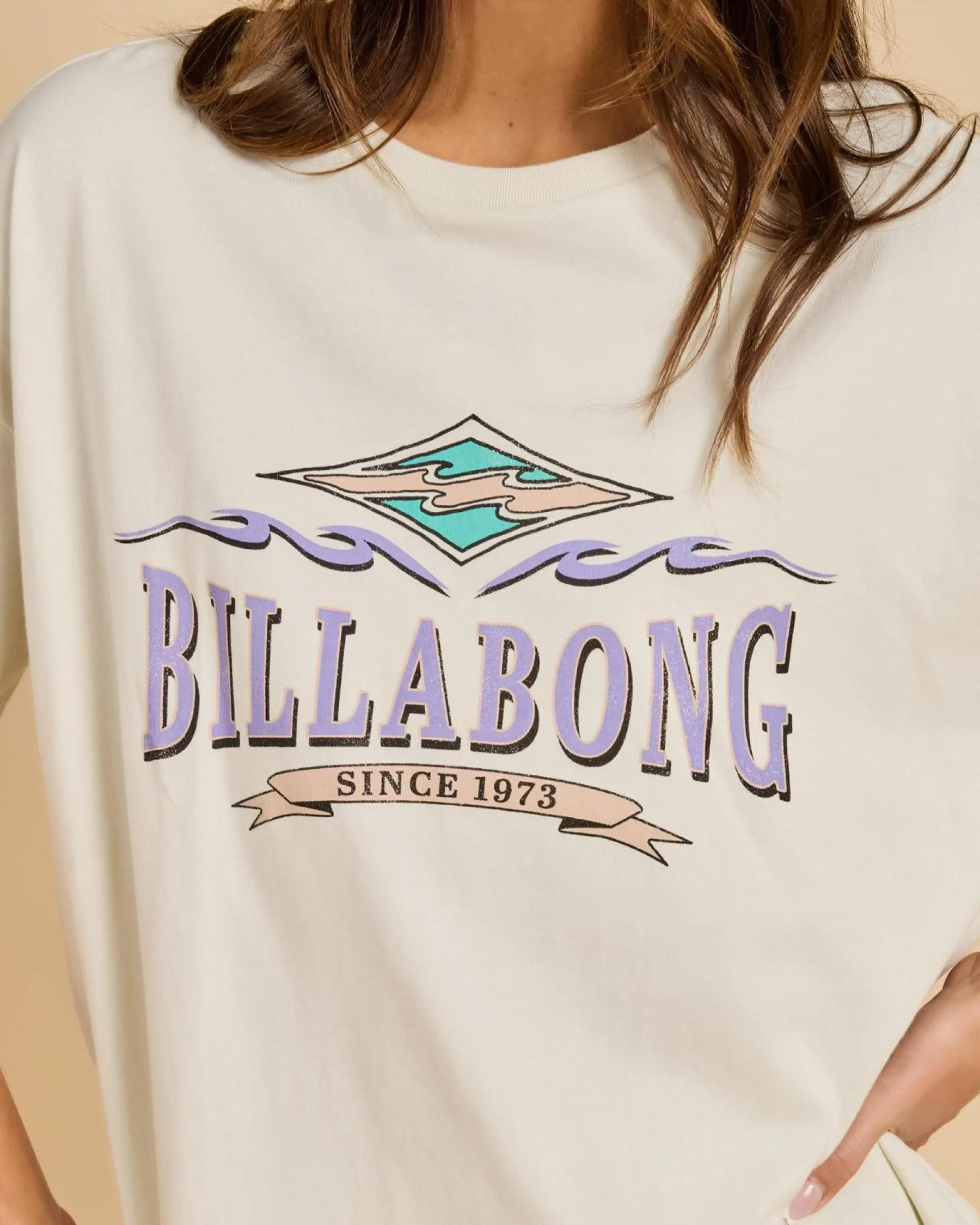 Tops*Billabong Wave Out T-Shirt Light Grey