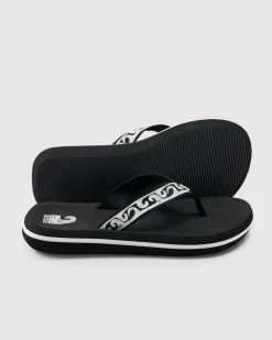 Flip Flops*Billabong Wave Watcher Throwback Thongs Black