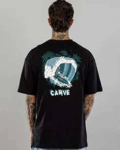 Tops & T-Shirts*Carve Waves T-Shirt Black