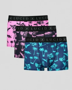 Underwear & Sleepwear*Lucid Wayfinder Fitted Boxer Shorts 3 Pack Multi