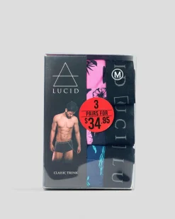 Underwear & Sleepwear*Lucid Wayfinder Fitted Boxer Shorts 3 Pack Multi