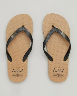 2 For Shoe Deals|Flip Flops & Sandals*Lucid Wedge Thongs Tan/black/tan