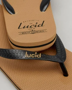 2 For Shoe Deals|Flip Flops & Sandals*Lucid Wedge Thongs Tan/black/tan