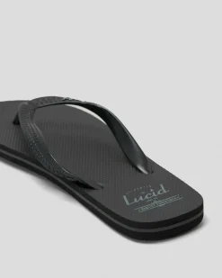 2 For Shoe Deals|Flip Flops & Sandals*Lucid Wedge Thongs Black/grey/black