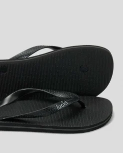 2 For Shoe Deals|Flip Flops & Sandals*Lucid Wedge Thongs Black/grey/black