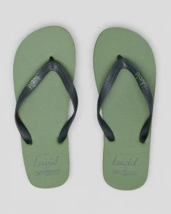 2 For Shoe Deals|Flip Flops & Sandals*Lucid Wedge Thongs Olive/black/olive