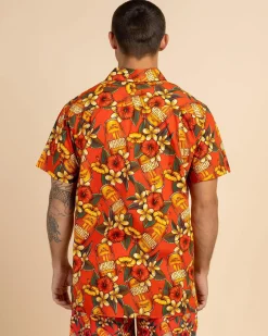 Tops & T-Shirts*Milton Mango Weekend Troppo Short Sleeve Shirt Chilli