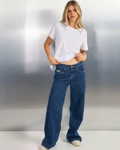Denim|Bottoms*Rusty Wendy Wide Low Jeans Deep Sea Blue