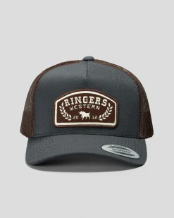 Headwear*Ringers Western Wheatbelt Wool Trucker Cap Charcoal