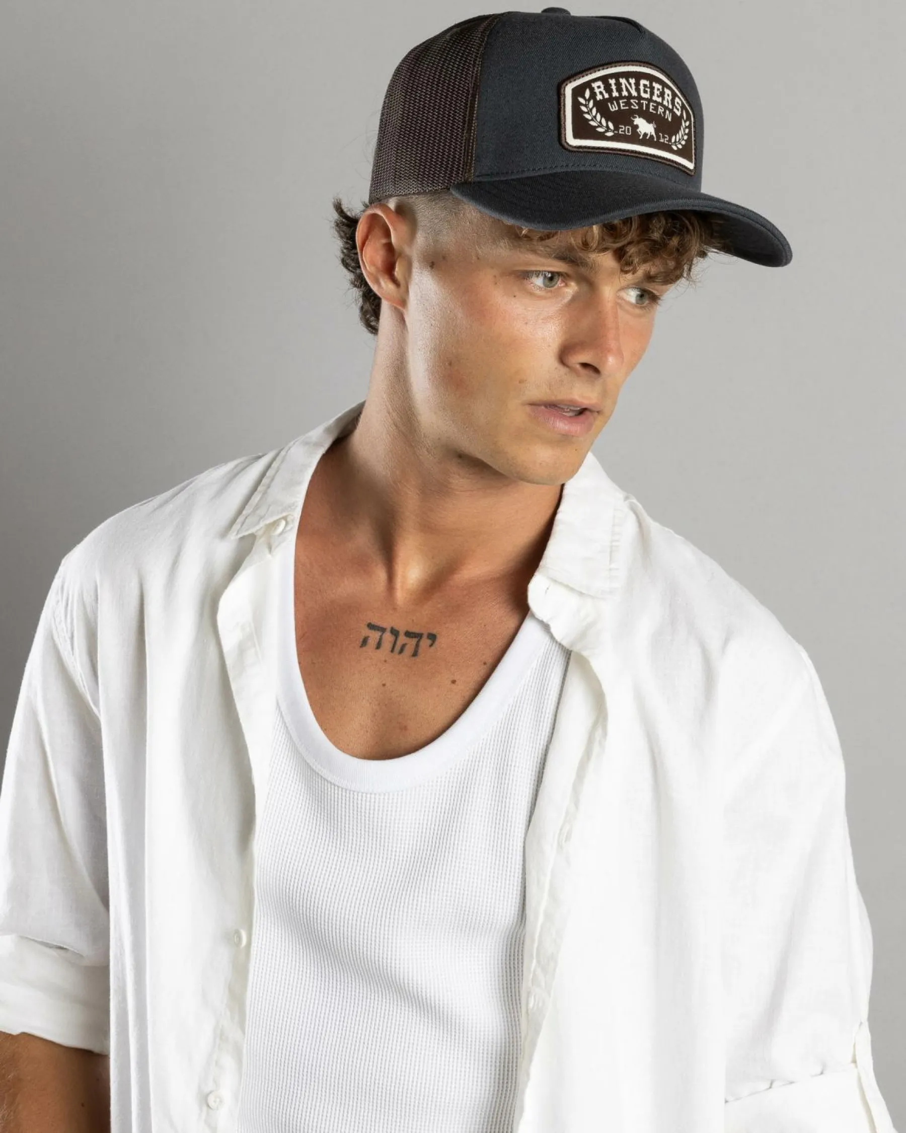 Headwear*Ringers Western Wheatbelt Wool Trucker Cap Charcoal