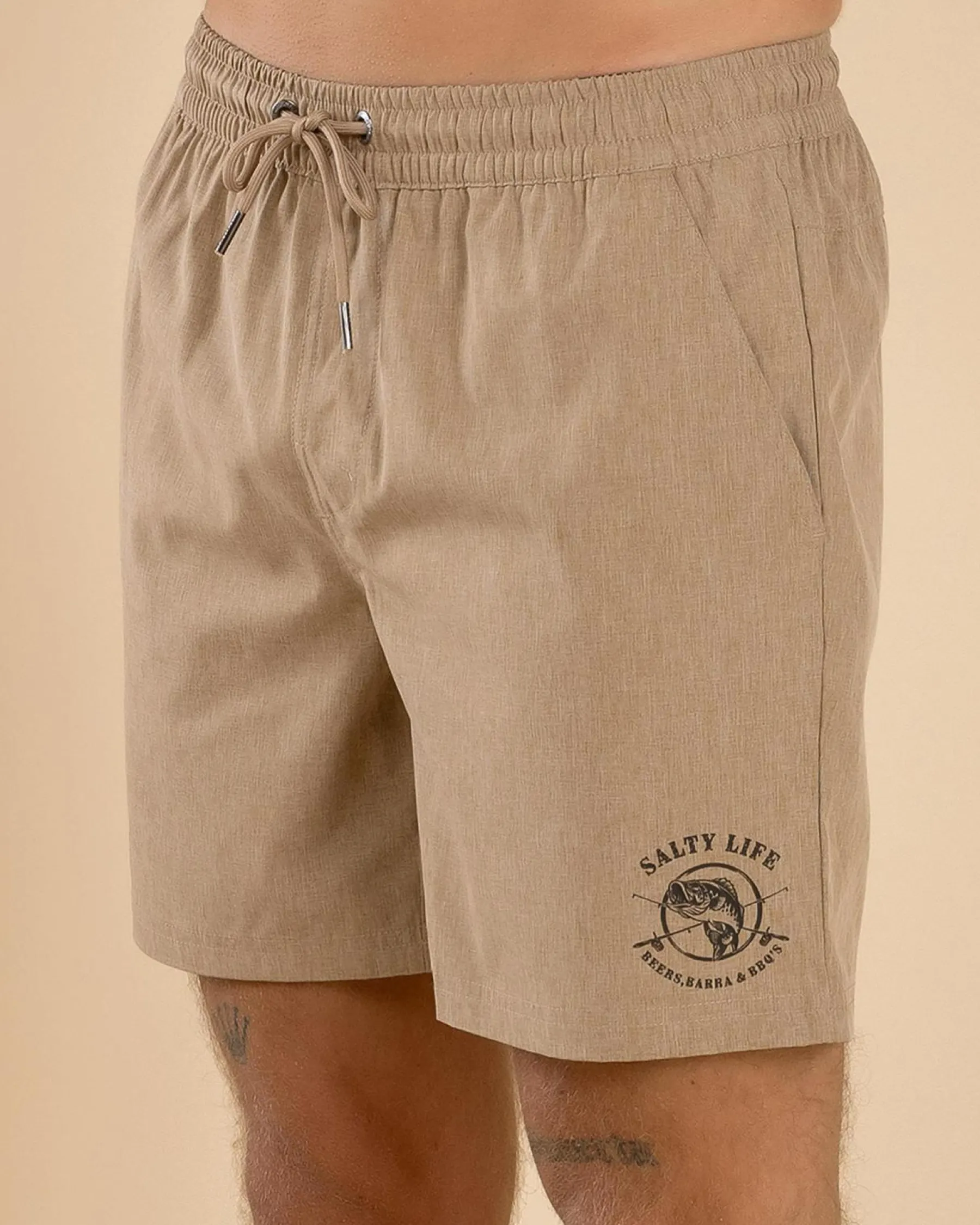 Shorts & Bottoms*Salty Life Whirlwind Elastic Waist Shorts Sand