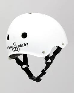 Skateboards & Scooters|Skateboards & Scooters*Triple 8 Helmet White Gloss