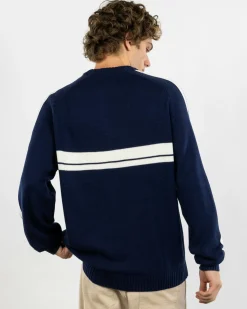 Sale White Lines 2.0 Knitted Crew Jumper Knitwear|Hoodies & Sweatshirts