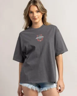 Tops*Ringers Western Wild Eyes Oversized T-Shirt Washed Black