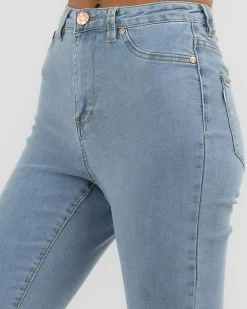 Denim|Bottoms*DESU Willow Ripped Jeggings Mid Blue
