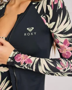 New Windswept Floral Long Sleeve Rash Vest Women Rash Vests
