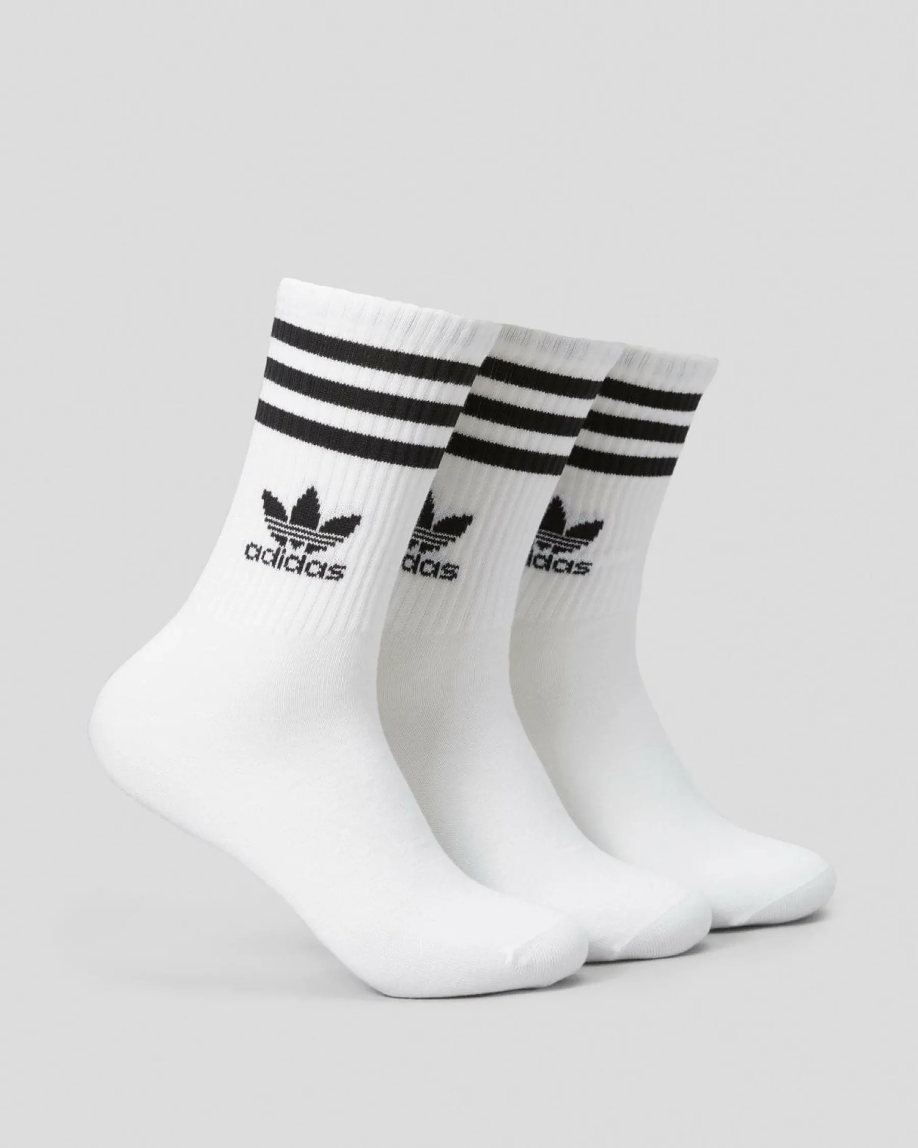 Socks*adidas Women's 3 Stripes Crew Sock Pack White