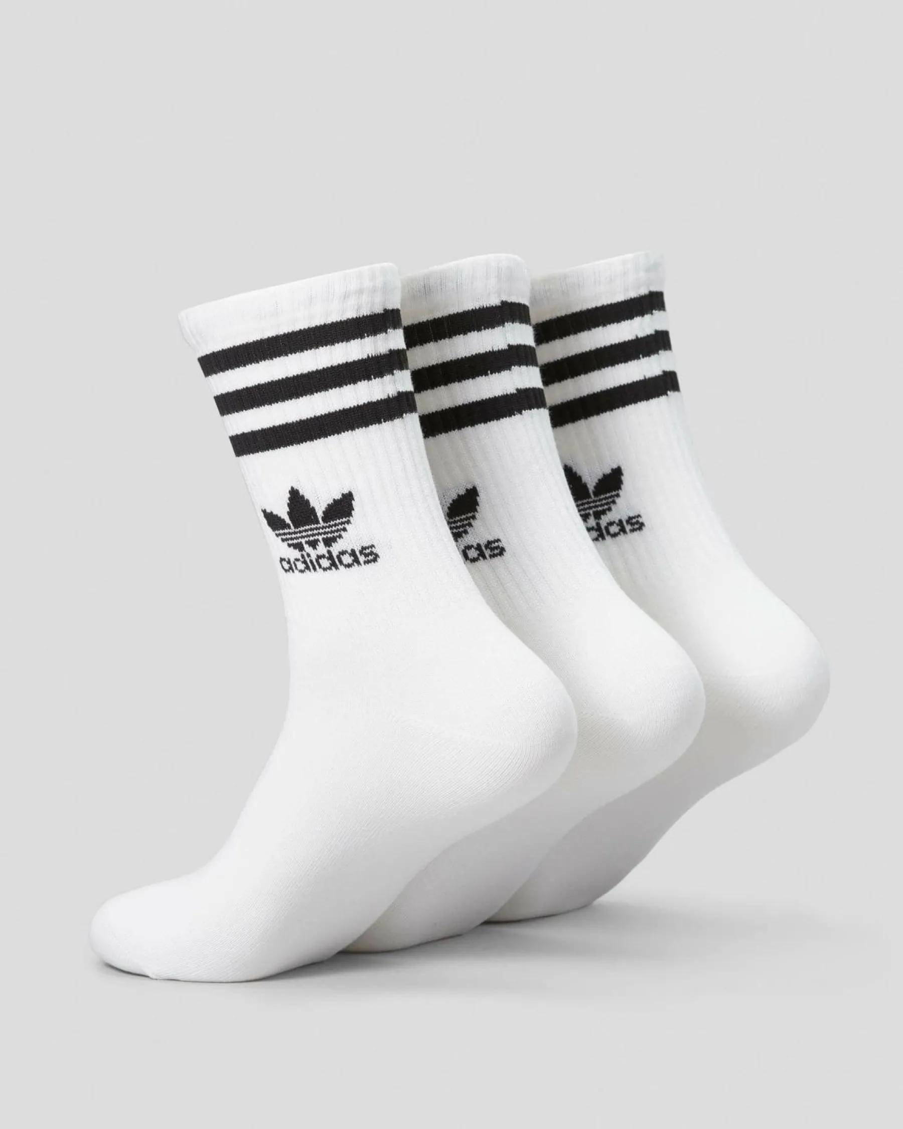 Socks*adidas Women's 3 Stripes Crew Sock Pack White