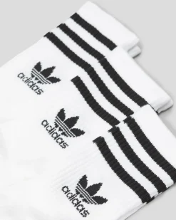 Socks*adidas Women's 3 Stripes Crew Sock Pack White