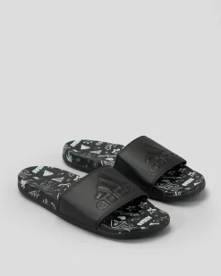 Slides*adidas Womens Adilette Comfort Slide Sandals Core Black/core Black/ftwr White