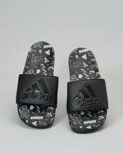 Slides*adidas Womens Adilette Comfort Slide Sandals Core Black/core Black/ftwr White