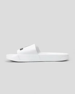 Slides*adidas Womens Adilette Shower Slide Sandals Ftwr White/core Black/ftwr White