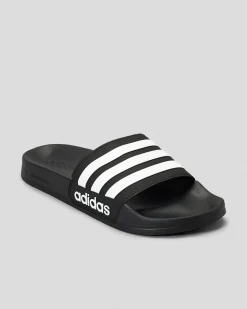 Slides*adidas Womens Adilette Shower Slide Sandals Core Black/ftwr White/core Black
