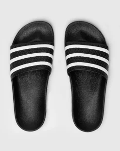 Slides*adidas Womens Adilette Slide Sandals Black/white/black