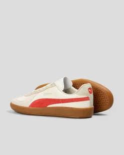 Sneakers*Puma Womens Army Trainer Shoes Warm White-puma Red-gum