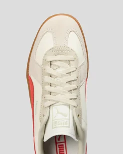 Sneakers*Puma Womens Army Trainer Shoes Warm White-puma Red-gum
