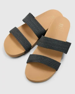 Sandals*Billabong Womens Ava Slide Sandals Black