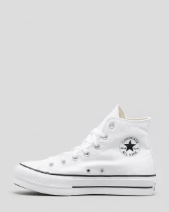 Sneakers*Converse Womens Chuck Taylor Hi-Top Platform Shoes White/black/white