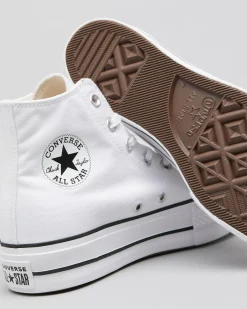 Sneakers*Converse Womens Chuck Taylor Hi-Top Platform Shoes White/black/white