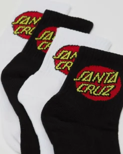 Socks*Santa Cruz Women's Classic Dot Mid Sock Pack Black/white
