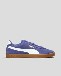 Sneakers*Puma Womens Club II Shoes Blue Crystal-puma White-gum
