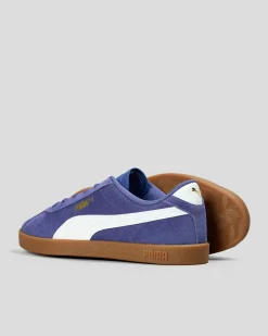 Sneakers*Puma Womens Club II Shoes Blue Crystal-puma White-gum