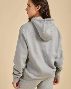 Sets|Jumpers & Hoodies*Nike Women's Club Pullover Hoodie Dk Grey Heather/lt Smoke Grey/white