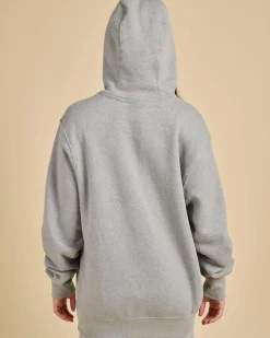 Sets|Jumpers & Hoodies*Nike Women's Club Pullover Hoodie Dk Grey Heather/lt Smoke Grey/white