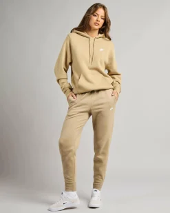 Sets|Jumpers & Hoodies*Nike Women's Club Pullover Hoodie Parachute Beige/parachute Beige/white