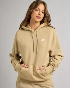Sets|Jumpers & Hoodies*Nike Women's Club Pullover Hoodie Parachute Beige/parachute Beige/white